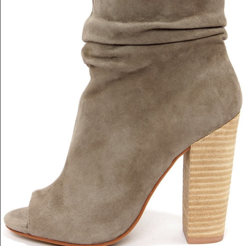 Chinese Laundry Laurel Suede Peep Toe Booties